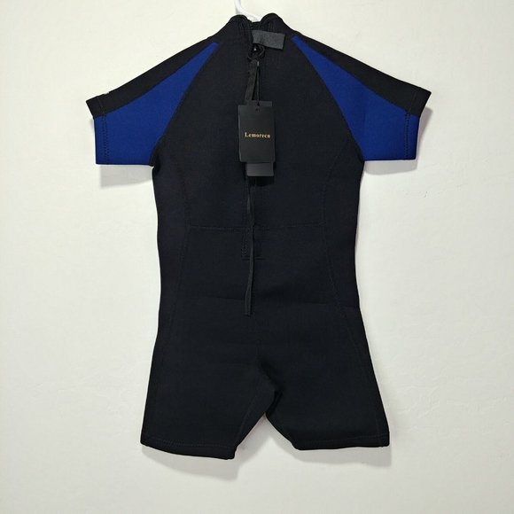 Lemorecn Wetsuit Youth Premium Neoprene 2mm Swim Suit Shorty (US 8) - Picture 4 of 10